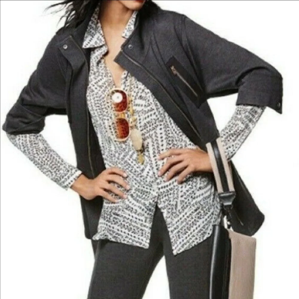 Cabi $178 Love Carol Collection Black Gray Mesh Jacket M - Picture 2 of 13